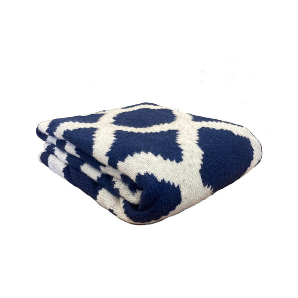 MANTA CASHMERE TOUCH GEOMETRIC AZUL 130X140CM