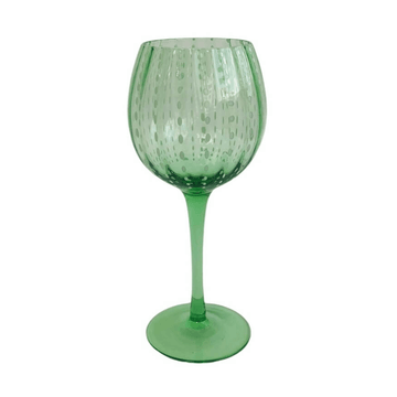 TAÇA DE VIDRO DOTS VERDE 15 X 22,5 (H) CM
