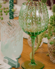 TAÇA DE VIDRO DOTS VERDE 15 X 22,5 (H) CM