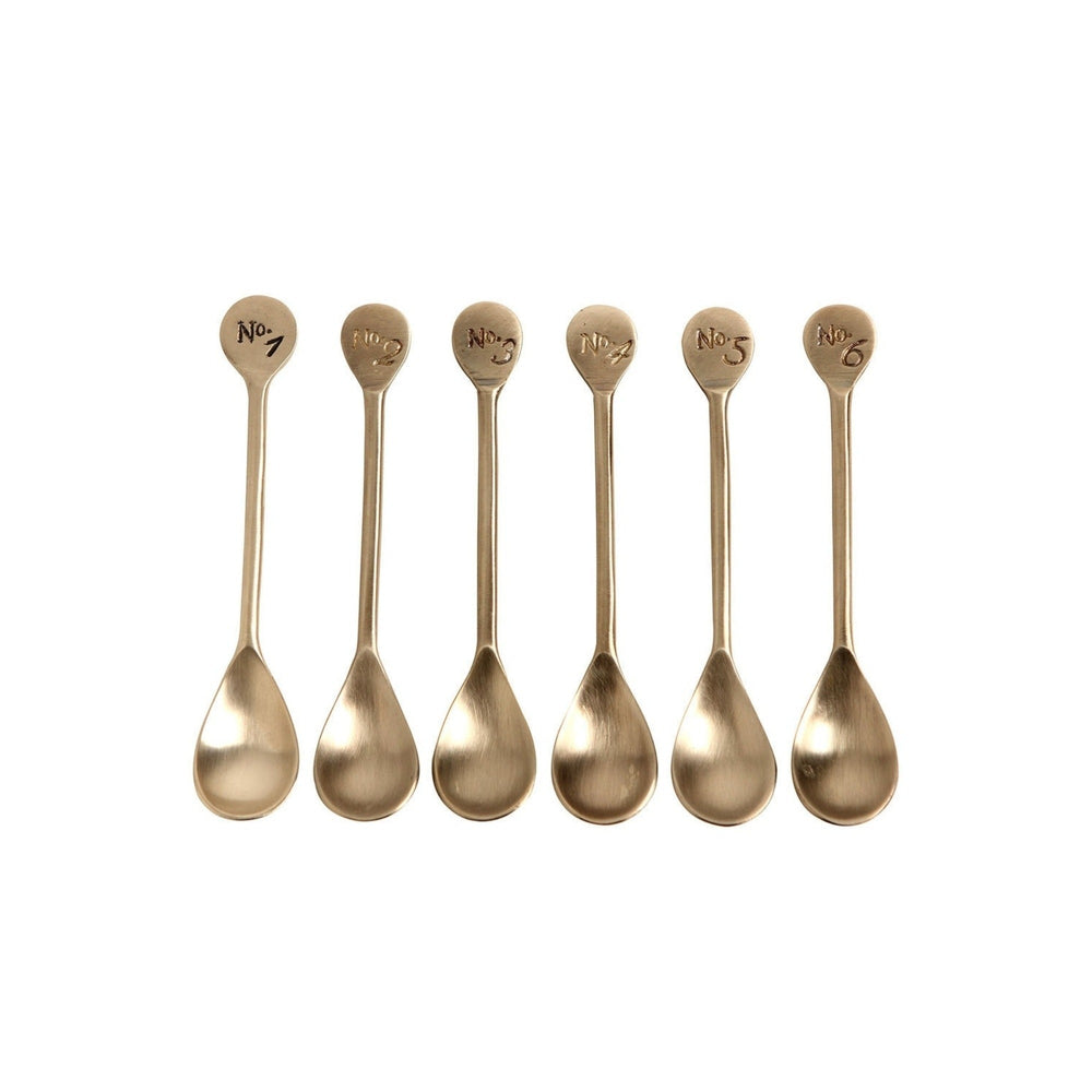 SET COLHERES PARA APERITIVO NUMBERS - 6 PEÇAS