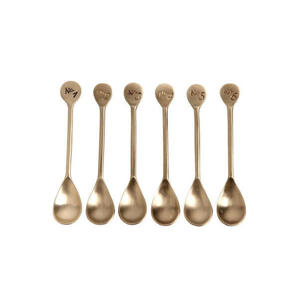 SET COLHERES PARA APERITIVO NUMBERS - 6 PEÇAS