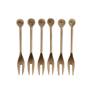 SET GARFOS PARA APERITIVO NUMBERS - 6 PEÇAS