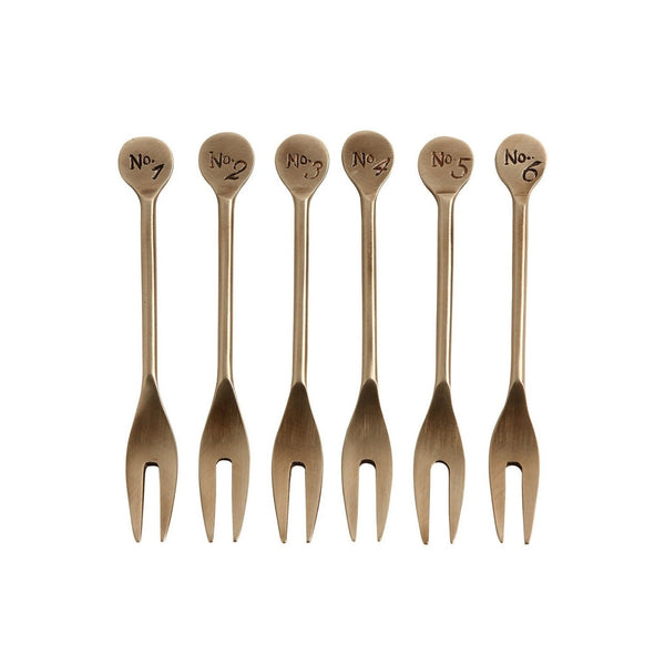 SET GARFOS PARA APERITIVO NUMBERS - 6 PEÇAS