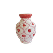 MINI VASO DE CERÂMICA TULIPAS ROSA 13 X 13(H) CM