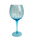 TAÇA DE VIDRO DOTS AZUL 15 X 22,5 (H) CM