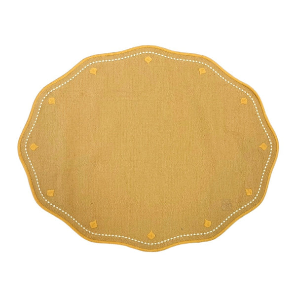 JOGO AMERICANO RETANGULAR AL FRESCO AMARELO 48X38 CM