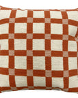 CAPA DE ALMOFADA TAPEÇARIA CHESS TERRACOTA 50X50 CM