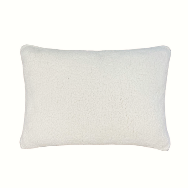 CAPA DE ALMOFADA COZY DE PELE ECOLÓGICA BEGE 50X35