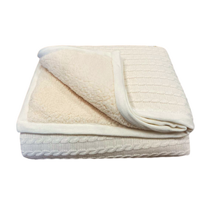 MANTA DE TRICOT COZY BEGE 130X175 CM