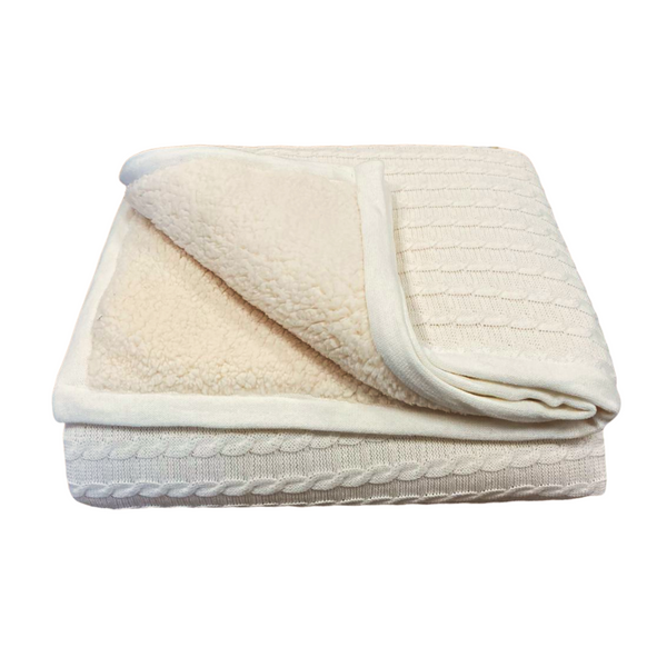 MANTA DE TRICOT COZY BEGE 130X175 CM