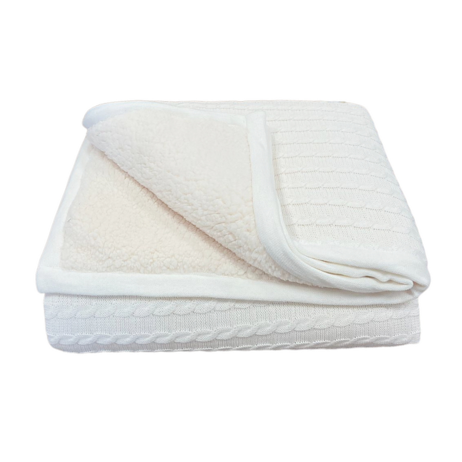 MANTA DE TRICOT COZY OFF WHITE 130X175 CM