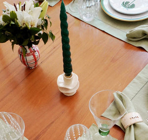 VELAS PARA CASTIÇAL NUVEM VERDE ESCURO 26CM - 02 UNIDADES