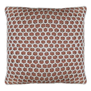 CAPA DE ALMOFADA TRICOT MANUAL COLMEIA TERRACOTA 50X50 CM