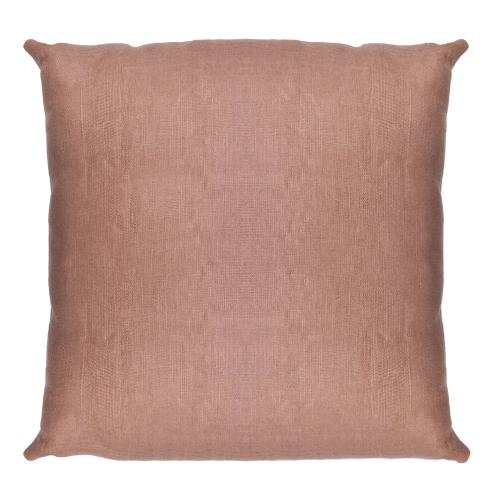 CAPA DE ALMOFADA LINHO PURO TERRACOTA 50x50CM