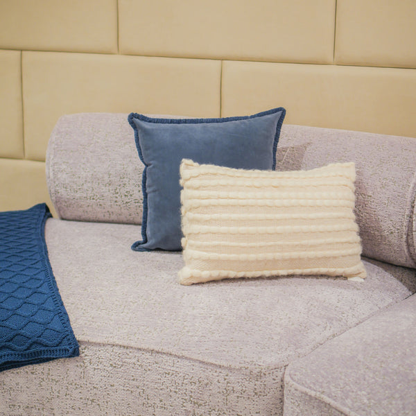 CAPA DE ALMOFADA TRAMA MANUAL LÃ DE OVELHA 60X40