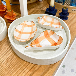 Bowl Cerâmica Artesanal Caju Laranja e Ouro