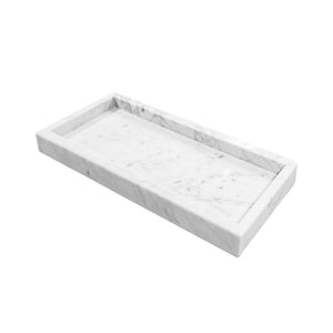 BANDEJA MÁRMORE BRANCA CLEAN  11 X 27 CM