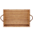 BANDEJAS EM MADEIRA E FIBRA RATTAN COUNTRY M  47 x 32 x 5 CM (H)