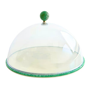 BOLEIRA ESFERA QUARTZO MARFIM  34X34CM