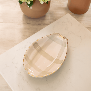 Bowl Cerâmica Artesanal Mamão Verde e Ouro