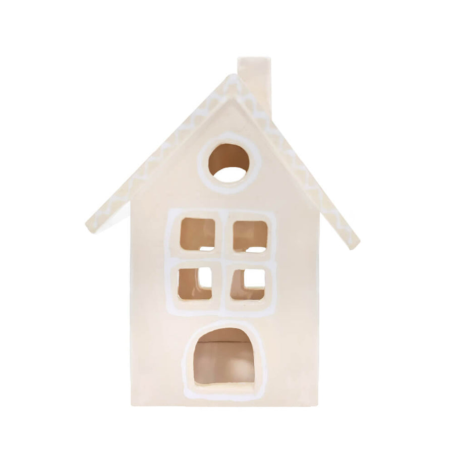 PORTA VELA CASINHA CERÂMICA ARTESANAL G