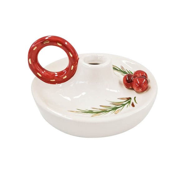 CASTIÇAL CERÂMICA ARTESANAL AZEVINHO