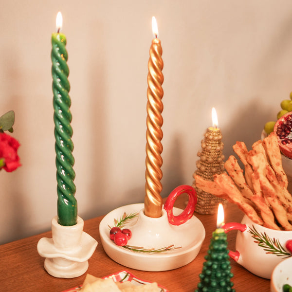 CASTIÇAL CERÂMICA ARTESANAL AZEVINHO