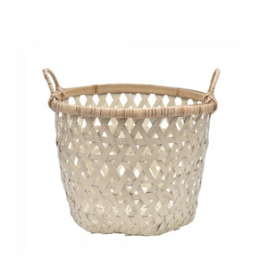 CESTO BAHIA BRANCO M 32 X 41(H) CM