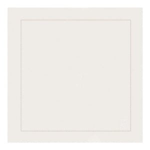 GUARDANAPO DE LINHO PURO BARRA LARGA PREMIUM MARFIM 55X55 CM