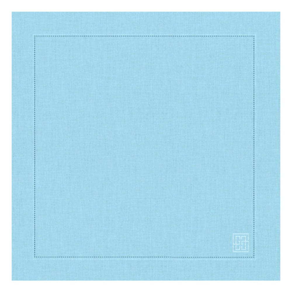 GUARDANAPO DE LINHO VISCO BARRA LARGA PREMIUM AZUL 55X55 CM