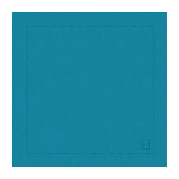 GUARDANAPO DE LINHO PURO BARRA LARGA PREMIUM AZUL PETRÓLEO