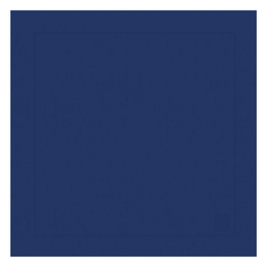 GUARDANAPO DE LINHO VISCO BARRA LARGA PREMIUM AZUL ÍNDIGO 55X55 CM