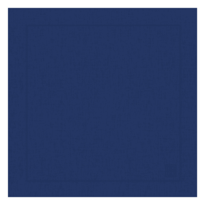 GUARDANAPO DE LINHO VISCO BARRA LARGA PREMIUM AZUL ÍNDIGO 55X55 CM