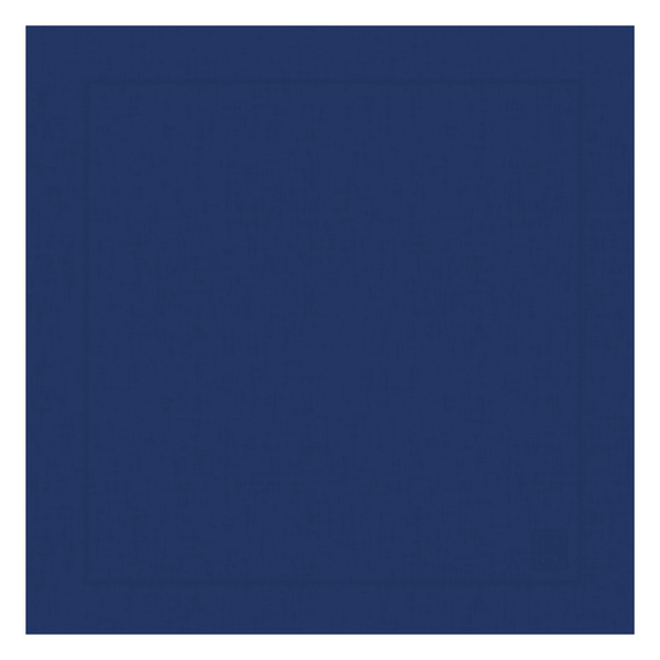 GUARDANAPO DE LINHO VISCO BARRA LARGA PREMIUM AZUL ÍNDIGO 55X55 CM