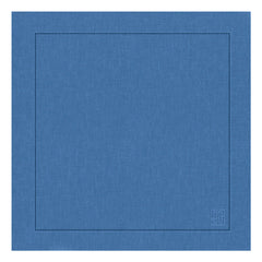 GUARDANAPO DE LINHO PURO BARRA LARGA PREMIUM AZUL 55X55CM