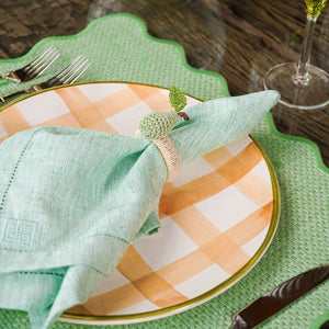 GUARDANAPO SUMMER COM PONTO AJOUR VERDE