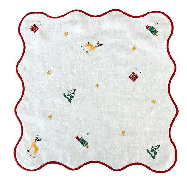 GUARDANAPO LINHO PURO VILA DE NATAL