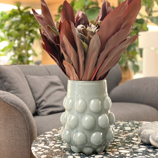 VASO DE VIDRO DOTS AZUL 24 X 32 (H) CM