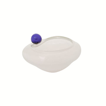 BOWL BUBBLE DE VIDRO SOPRADO À MÃO AZUL
