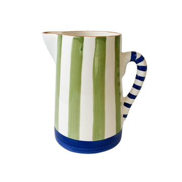 JARRA DE CERÂMICA PINTADA À MÃO STRIPES 13 X 22 (H) CM