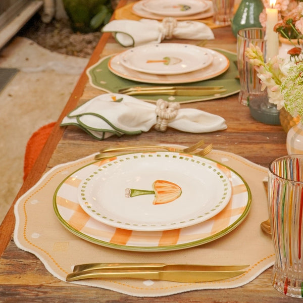 JOGO AMERICANO REDONDO AL FRESCO BEGE 43 CM