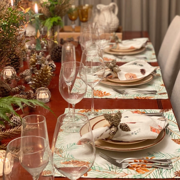 JOGO AMERICANO DE NATAL PINHA 48 X 41 CM