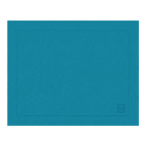 JOGO AMERICANO DE LINHO PURO BARRA LARGA PREMIUM AZUL PETRÓLEO