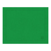 JOGO AMERICANO DE LINHO VISCO BARRA LARGA PREMIUM VERDE BANDEIRA 50X39 CM