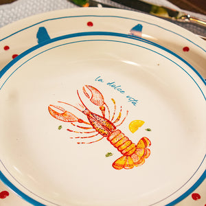 PRATO DE SOBREMESA DE CERÂMICA LA DOLCE VITA - LAGOSTA