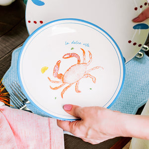 PRATO DE SOBREMESA DE CERÂMICA LA DOLCE VITA - CARANGUEIJO