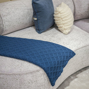 MANTA TRICOT PLUS GOTAS AZUL 130X180 CM