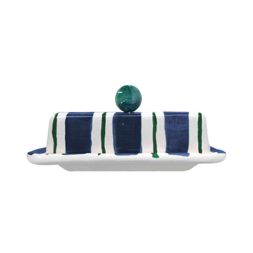 MANTEIGUEIRA CERÂMICA ARTESANAL AGATA AZUL