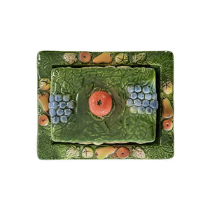 MANTEIGUEIRA DE CERÂMICA FRUTINHAS VINTAGE