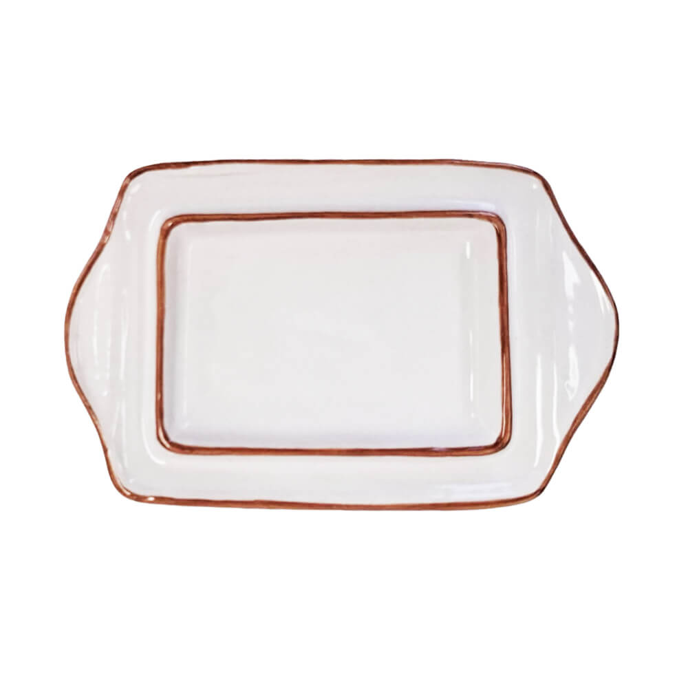 MANTEIGUEIRA DE CERÂMICA PINTADA À MÃO VINTAGE